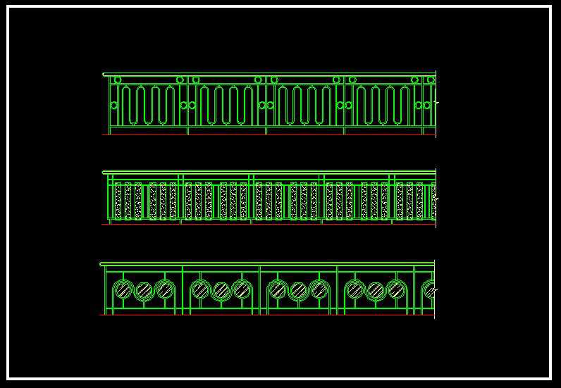Wrought iron railing fence 
